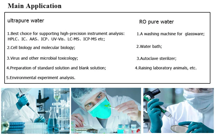 Biochemical Analytical Laboratory Hospital Ultrapure Deionized RO Water Purification System